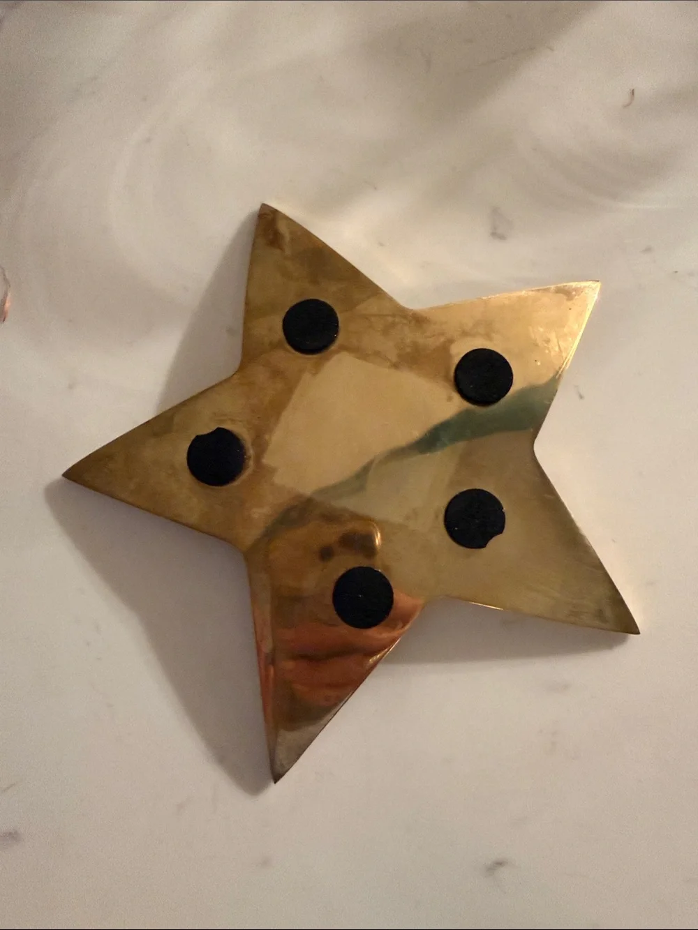 Vintage Brass Star Trinket dish